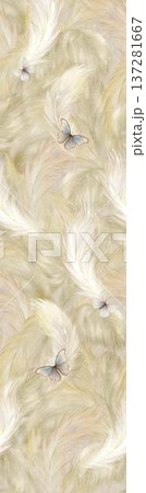 Delicate Pastel Floral Watercolor Vertical Designs With Soft Romantic Blooms And Gentle Botanical Motifs 137281667