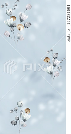 Delicate Pastel Floral Watercolor Vertical Designs With Soft Romantic Blooms And Gentle Botanical Motifs Delicate Pastel Floral Watercolor Vertical Designs With Soft Romantic Blooms And Gentle Botanical Motifs 137281691