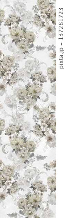 Delicate Pastel Floral Watercolor Vertical Designs With Soft Romantic Blooms And Gentle Botanical Motifs 137281723