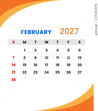 February 2027 calendar for planning and scheduling 137281978