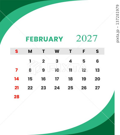 February 2027 calendar for planning and scheduling 137281979