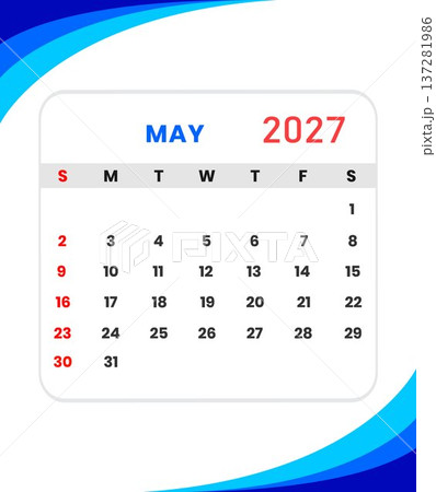 May 2027 calendar for planning and scheduling 137281986