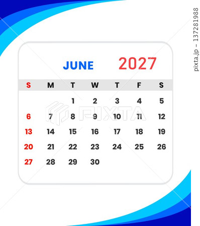 June 2027 calendar for planning and scheduling 137281988