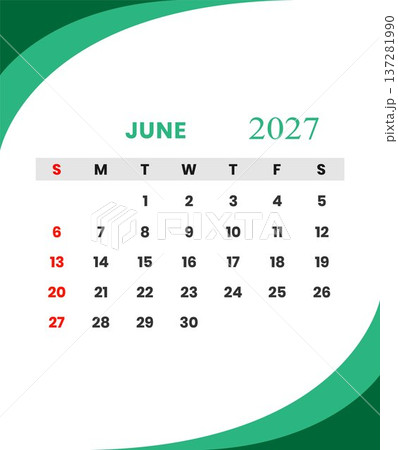 June 2027 calendar for planning and scheduling June 2027 calendar for planning and scheduling 137281990