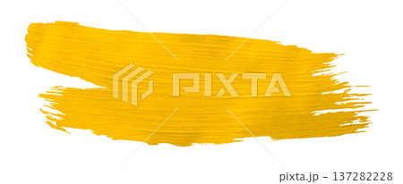 yellow watercolor background. Artistic hand paint. Isolated on transparent background. 137282228