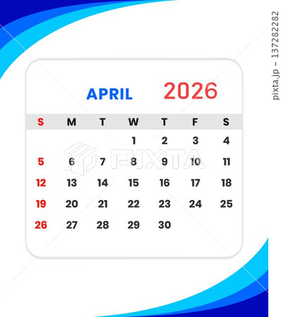 April 2026 calendar template 137282282