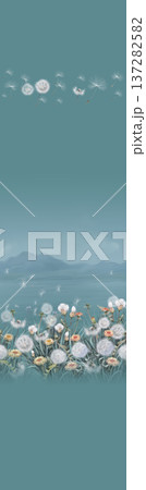 illustration of a shark in a blue sea 137282582