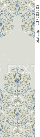 watercolor seamless pattern with blue waves 137282585