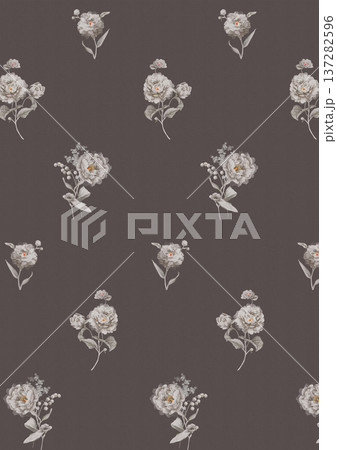 seamless pattern with roses 137282596