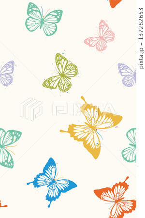 seamless pattern with butterflies seamless pattern with butterflies 137282653