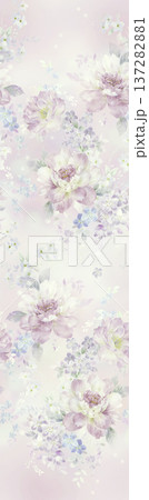 abstract watercolor on paper boat 137282881