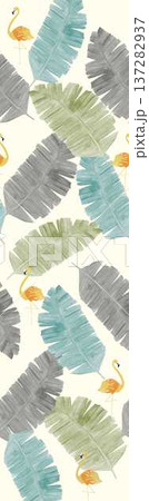 abstract watercolor on paper boat 137282937