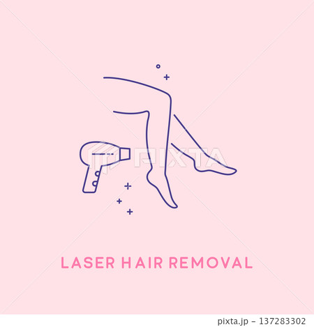 Hair removal cosmetology procedure. Cosmetology concept. Legs laser hair removal, depilation. Hair removal cosmetology procedure. Cosmetology concept. Legs laser hair removal, depilation. 137283302