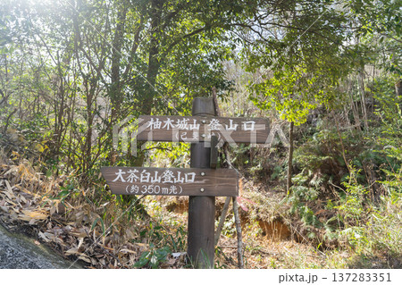 己斐峠にある柚木城山の登山口(広島アルプス) 己斐峠にある柚木城山の登山口(広島アルプス) 137283351