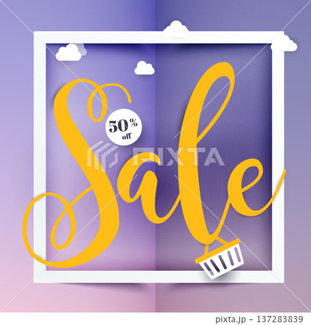Sale banners design, discounts and special offer. Shopping background, label for business promotion. Vector illustration. 137283839
