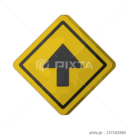 Illustration of Straight Ahead Sign Illustration of Straight Ahead Sign 137283880