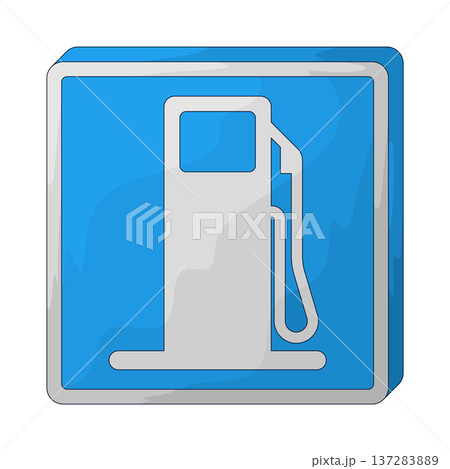 Illustration of Gas Station Sign Illustration of Gas Station Sign 137283889