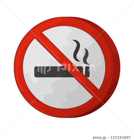 Illustration of No Smoking Sign 137283897