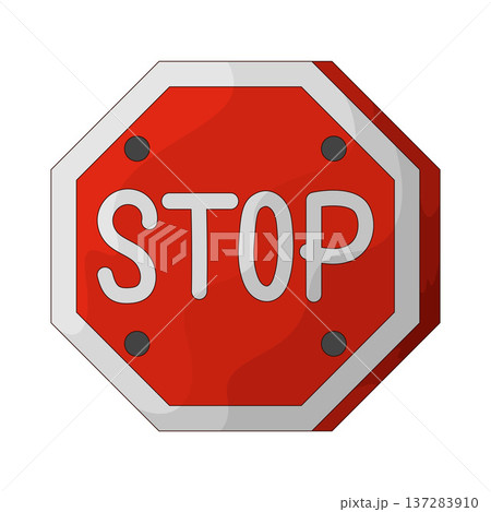 Illustration of Stop Sign Illustration of Stop Sign 137283910