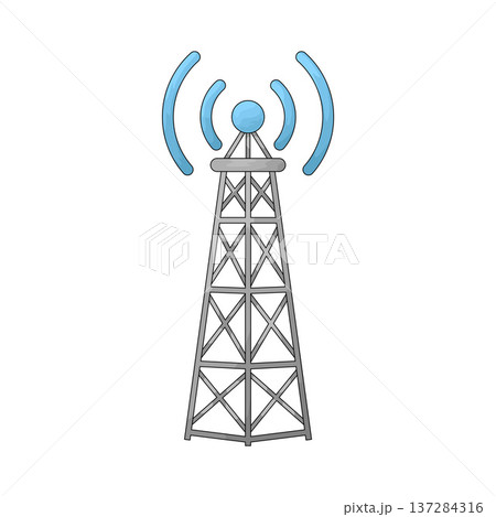 Illustration of Radio Tower Illustration of Radio Tower 137284316