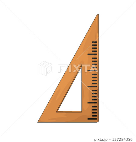 Illustration of Triangle Ruler 137284356