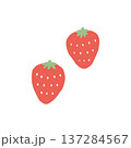 いちごのイラスト素材（春の果物） 137284567