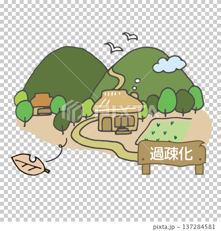 過疎化で深刻な地方自治体 過疎化で深刻な地方自治体 137284581