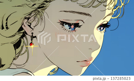 輝く瞳で見つめる好奇心旺盛な若い女性