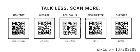 Modern QR Code Frame Set for Business Communication Modern QR Code Frame Set for Business Communication 137285189