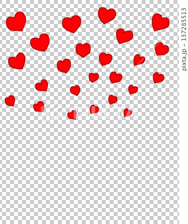 Pop red hearts scattered radially Pop red hearts scattered radially 137285513