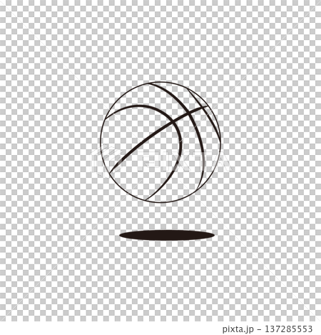 シンプルなバスケットボールのイラスト 137285553