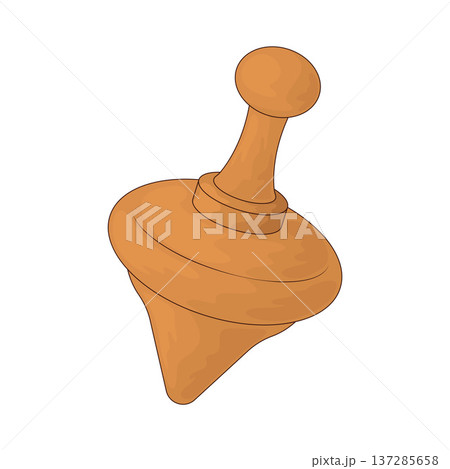 Illustration of spinning top 137285658
