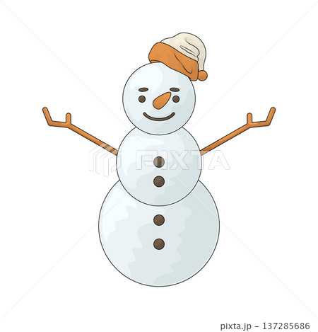 Illustration of Snowman 137285686