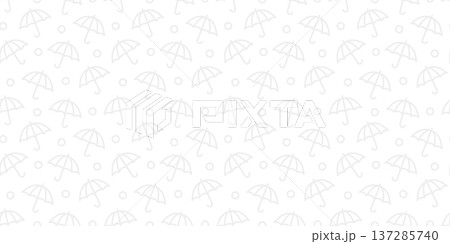 傘と雨粒のシンプル柄。背景素材。 傘と雨粒のシンプル柄。背景素材。 137285740