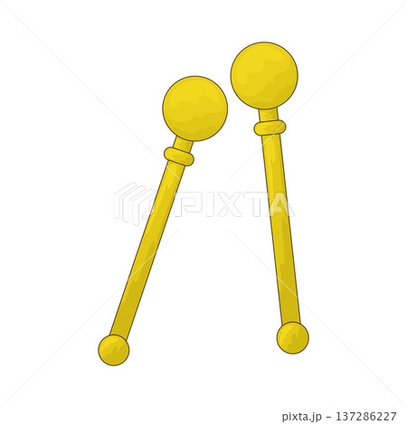 Illustration of Toy Drumsticks Illustration of Toy Drumsticks 137286227