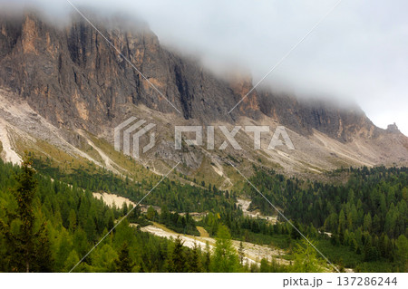 Dolomites Mountains, Gardena Pass, Italy Dolomites Mountains, Gardena Pass, Italy 137286244