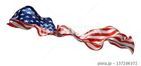 USA or American flag flowing in the wind isolated on white background with copy space 4th of july America Independence day banner 3D render USA or American flag flowing in the wind isolated on white background with copy space 4th of july America Independence day banner 3D render 137286372