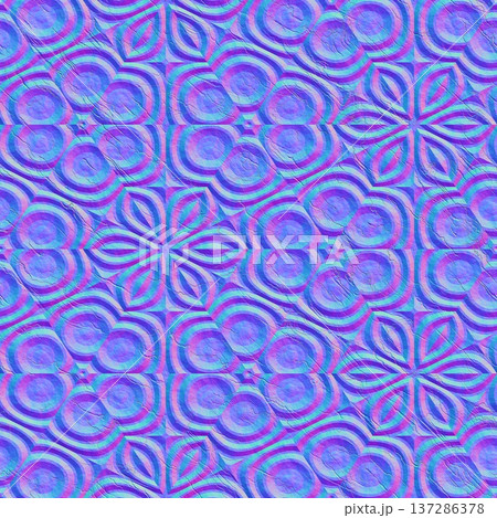 Geometric Mandala Flower Pattern Normal Map Geometric Mandala Flower Pattern Normal Map 137286378