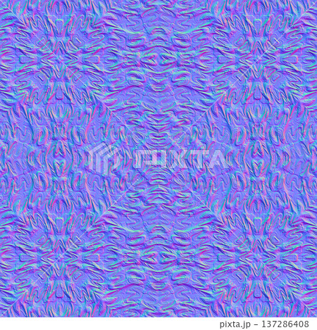 Symmetrical Floral Ornament Normal Map 137286408