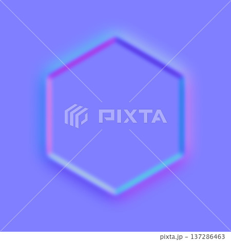 Concave Hexagon Outline Normal Map Texture Concave Hexagon Outline Normal Map Texture 137286463