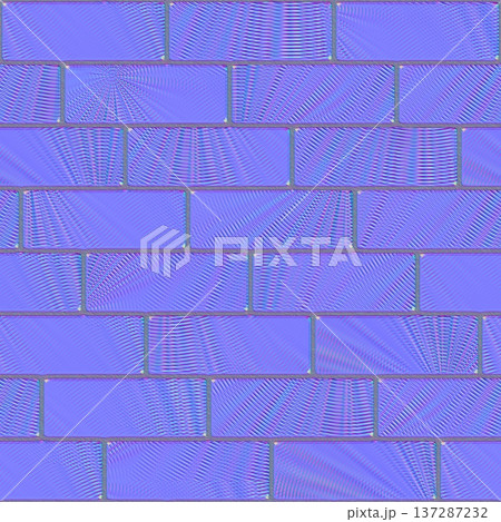 Stylized Radial Groove Brick Texture Normal Map for PBR Shaders 137287232
