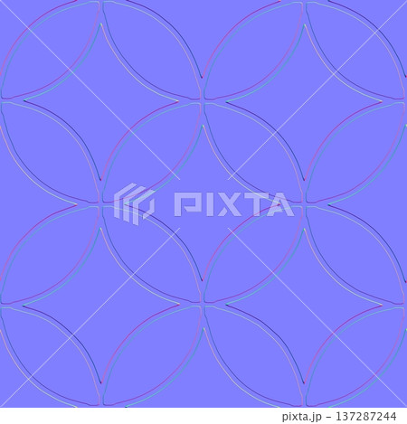 Thin Line Geometric Floral Normal Map Texture for 3D 137287244