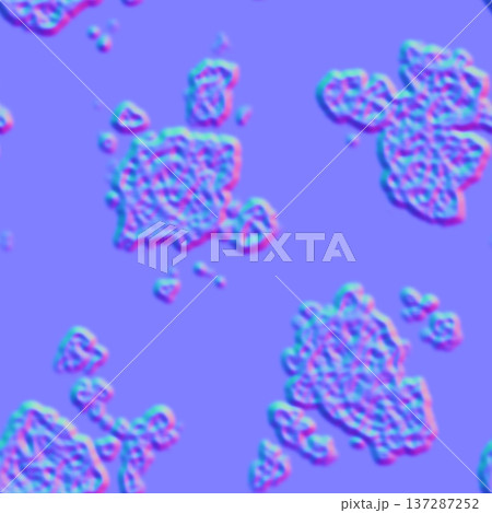 Organic Lichen Cluster Normal Map for 3D Environment Assets Organic Lichen Cluster Normal Map for 3D Environment Assets 137287252
