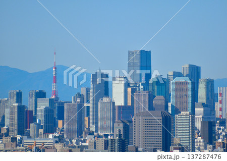 都市風景 東京 港区ビル群 東京タワー 都市風景 東京 港区ビル群 東京タワー 137287476