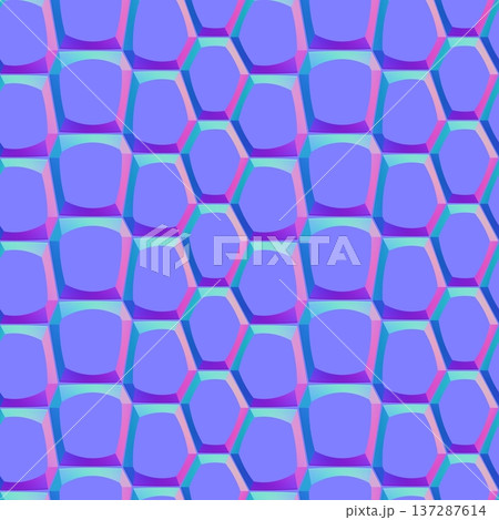 Sharp Beveled Hexagonal Tile Normal Map Sharp Beveled Hexagonal Tile Normal Map 137287614