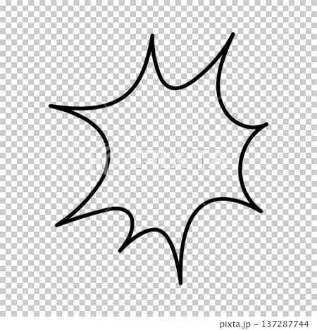 Simple spiky speech bubble 137287744