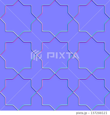 Bold Bevel Islamic Star Normal Map Surface 137288121
