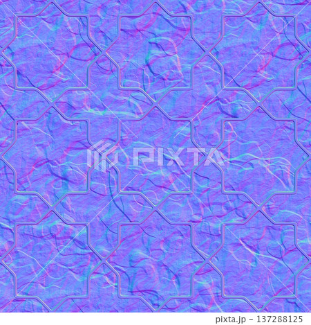 Islamic Star on Flowing Surface Normal Map 137288125