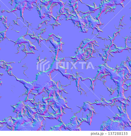 Rugged Cracked Stone Surface Normal Map 137288133