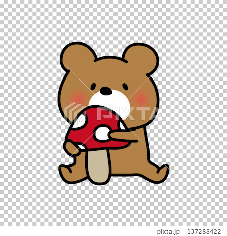 庫馬波特拿著一朵蘑菇 137288422